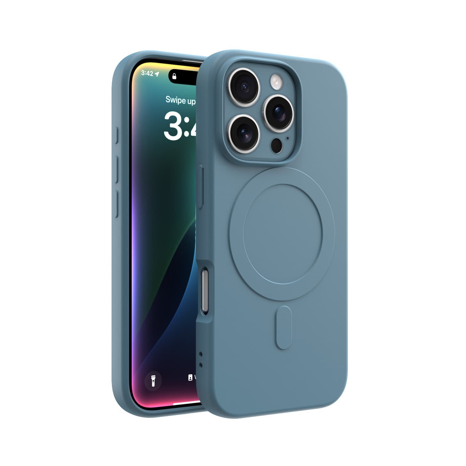 CLICK Slim Silicone Case for Apple iPhone 16 Pro (Blue)