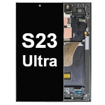 OLED & Frame Assembly for Samsung Galaxy S23 Ultra (Phantom Black) [OEM Service Pack]