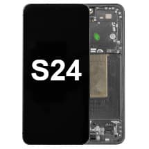 OLED & Frame Assembly for Samsung Galaxy S24 (Onyx Black) [OEM Service Pack]