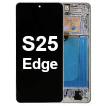 OLED & Frame Assembly for Samsung Galaxy S25 Edge (Titanium Silver & Icyblue) [Premium]