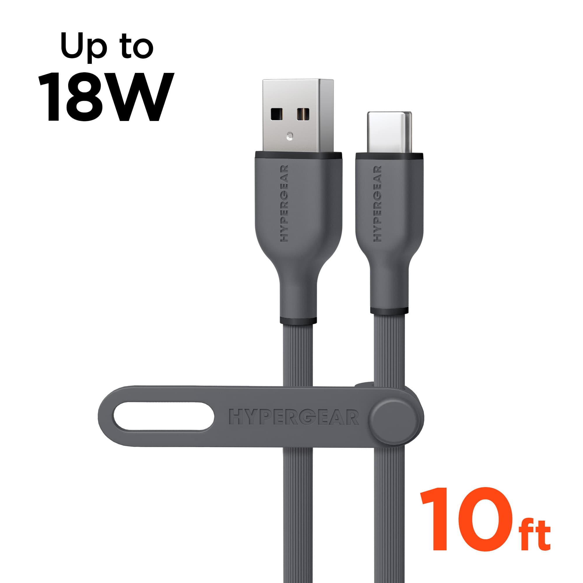 HyperGear 10ft Flexi Pro USB C Cable (Gray)