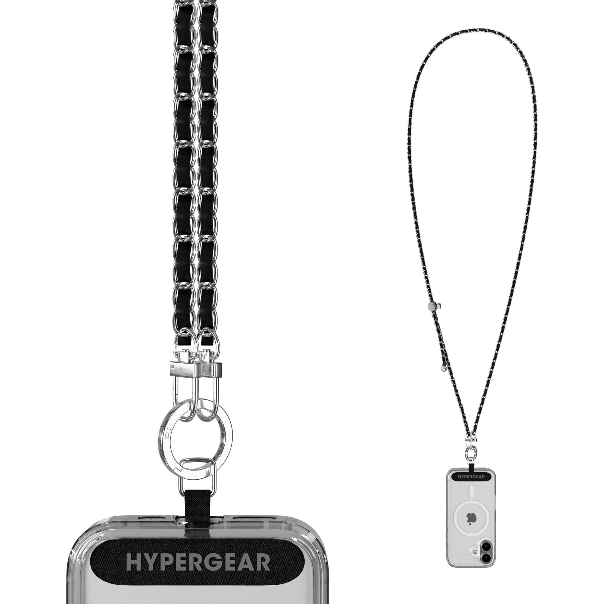 HyperGear Crossbody Phone Strap (Black & Silver)