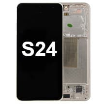 OLED & Frame Assembly for Samsung Galaxy S24 (Amber Yellow) [OEM Service Pack]