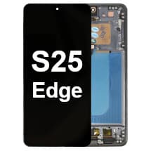 OLED & Frame Assembly for Samsung Galaxy S25 Edge (Titanium Jetblack) [Full-Size Aftermarket]