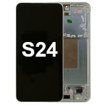 OLED & Frame Assembly for Samsung Galaxy S24 (Jade Green) [OEM Service Pack]