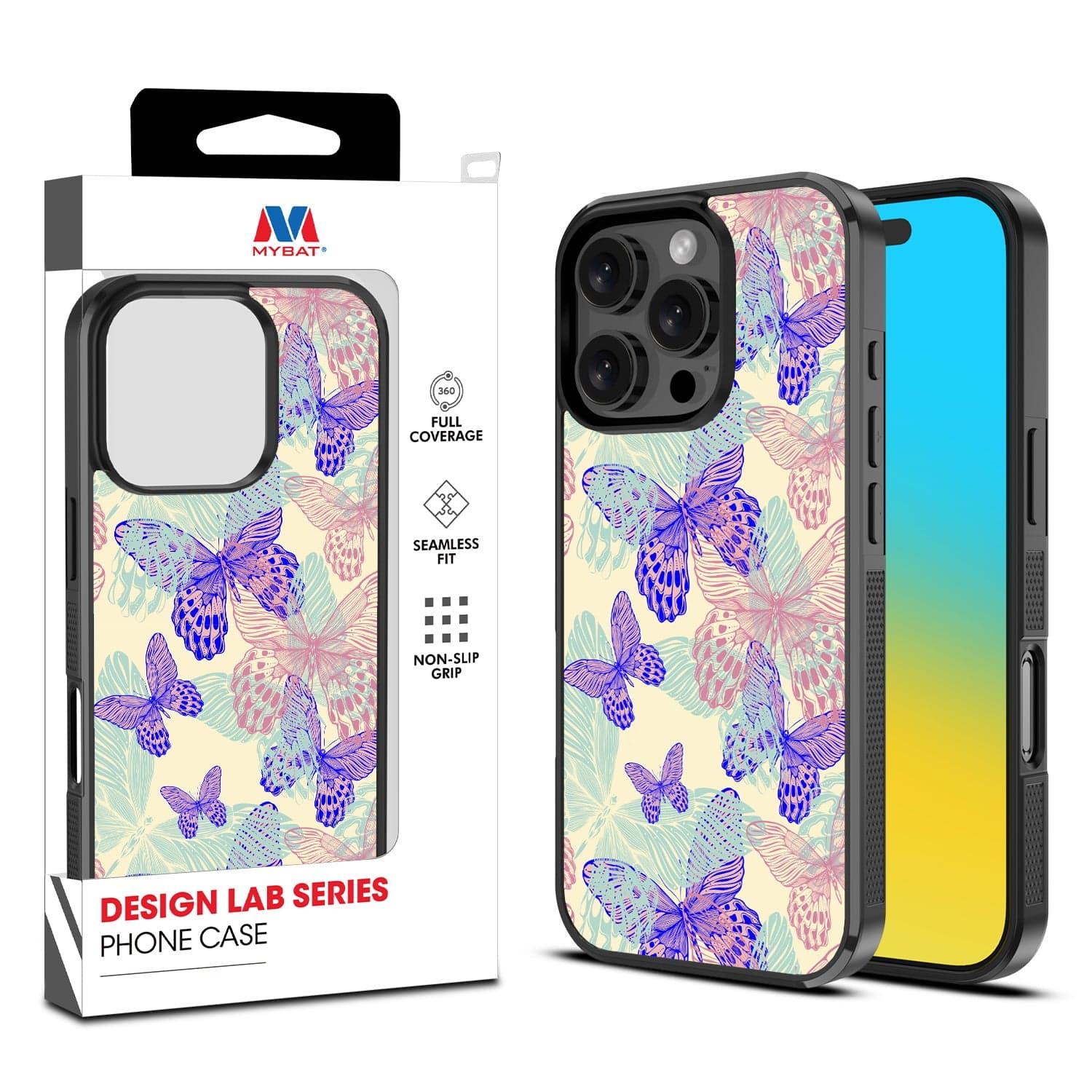 MYBAT Design Lab Case for Apple iPhone 16 Pro (Butterflies)