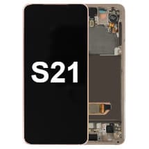 OLED & Frame Assembly for Samsung Galaxy S21 (5G, Phantom Pink & Violet) [OEM Service Pack]