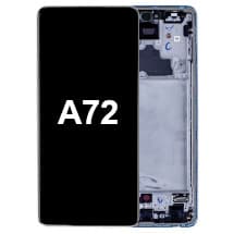 OLED & Frame Assembly for Samsung Galaxy A72 (Awesome Blue) [OEM Service Pack]
