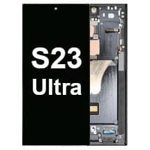 OLED & Frame Assembly for Samsung Galaxy S23 Ultra (Graphite & Red) [OEM Service Pack]