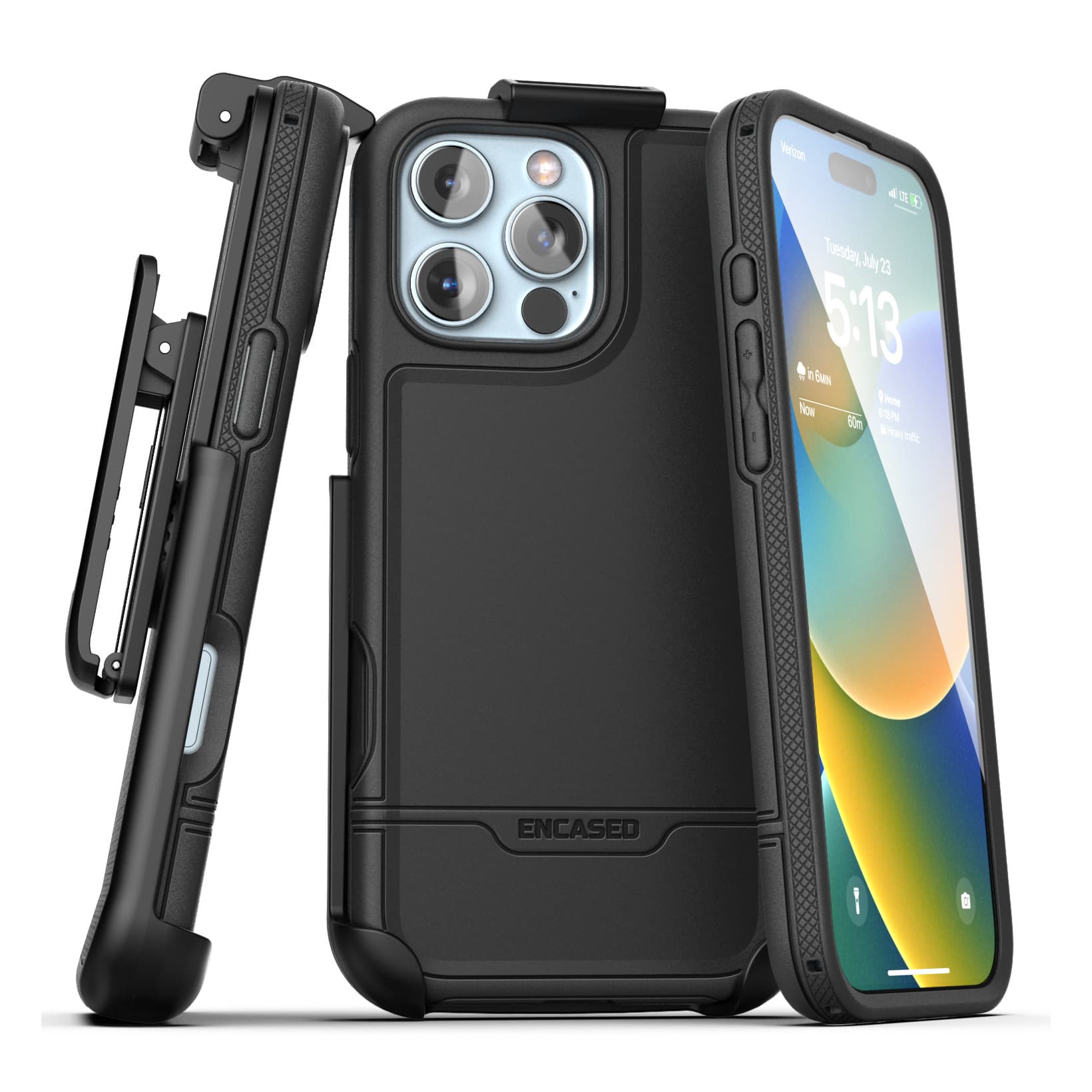 Encased Rebel MagSafe Case for Apple iPhone 16 Pro (Black)