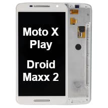 LCD & Frame Assembly for Motorola Moto X Play & Droid Maxx 2 (White)