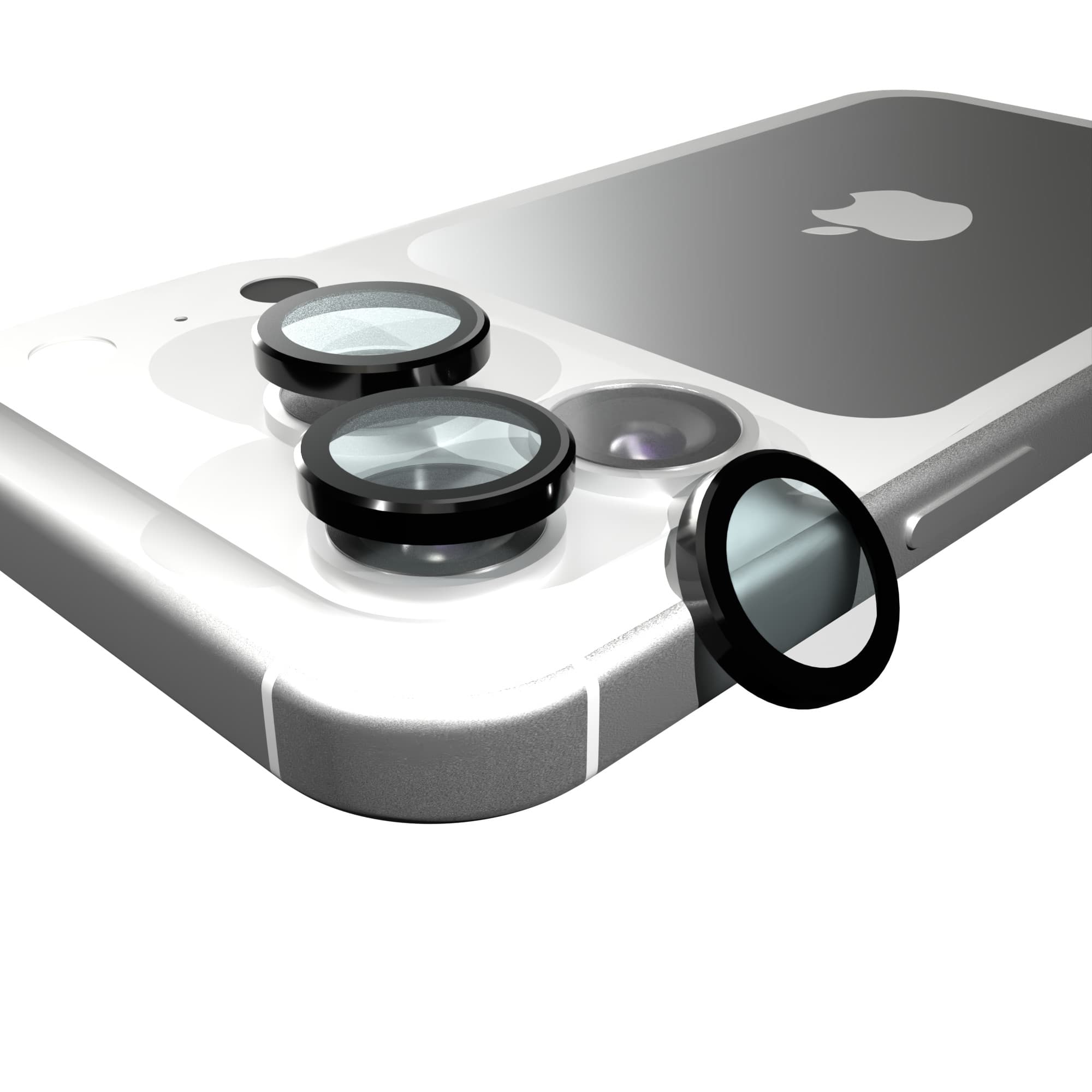 Cellhelmet Tempered Glass Individual Camera Lens Protector for Apple iPhone 17 Pro & 17 Pro Max (Black)
