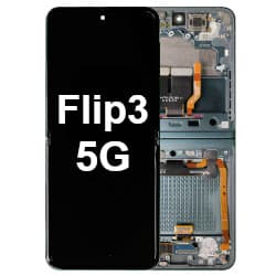 Inner OLED & Frame Assembly for Samsung Galaxy Z Flip3 5G (International, Green) [OEM Service Pack]