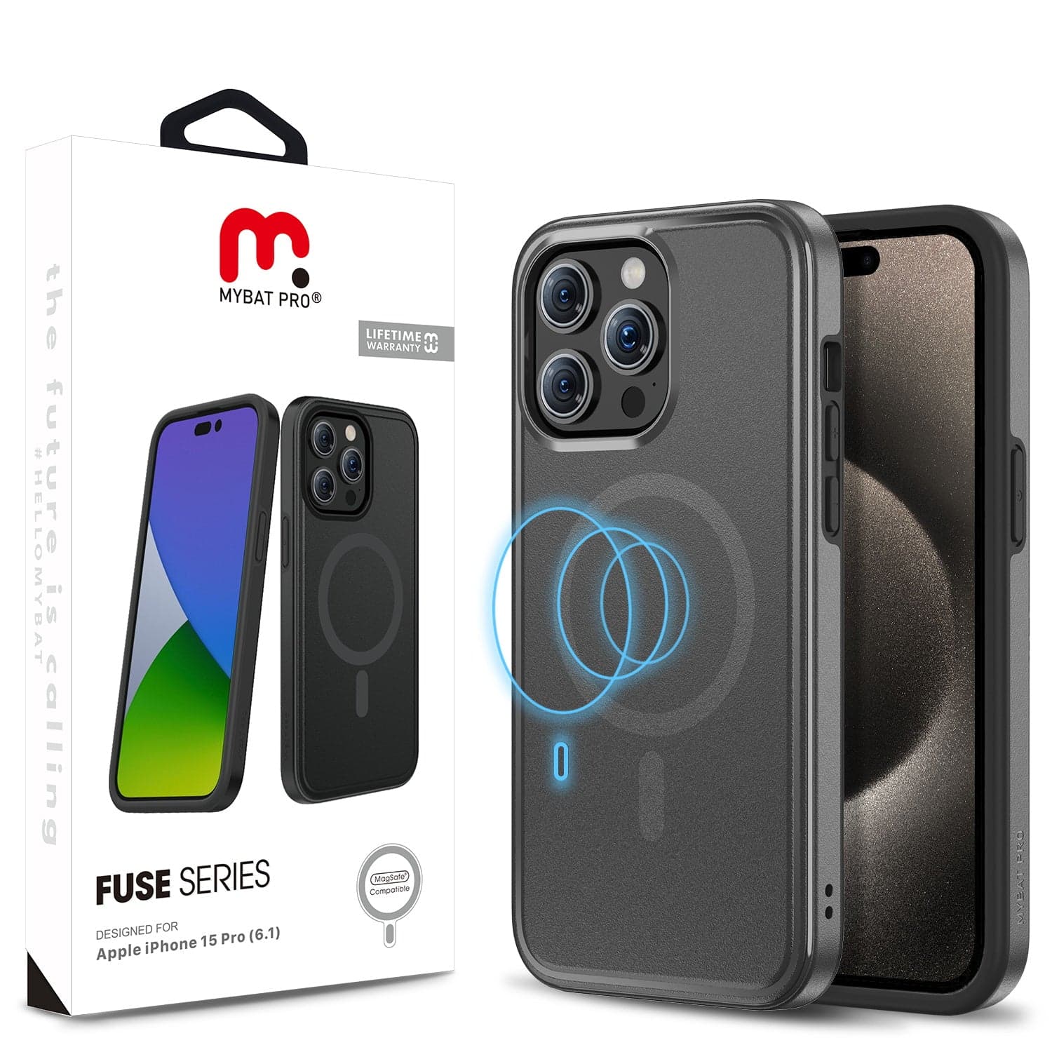 MYBAT Pro Fuse Case for Apple iPhone 15 Pro (Black)