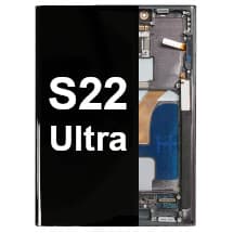 OLED & Frame Assembly for Samsung Galaxy S22 Ultra (Phantom Black) [Full-Size Aftermarket]