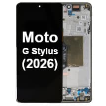 OLED & Frame Assembly for Motorola Moto G Stylus (2026) (Coal Smoke) [Genuine OEM]