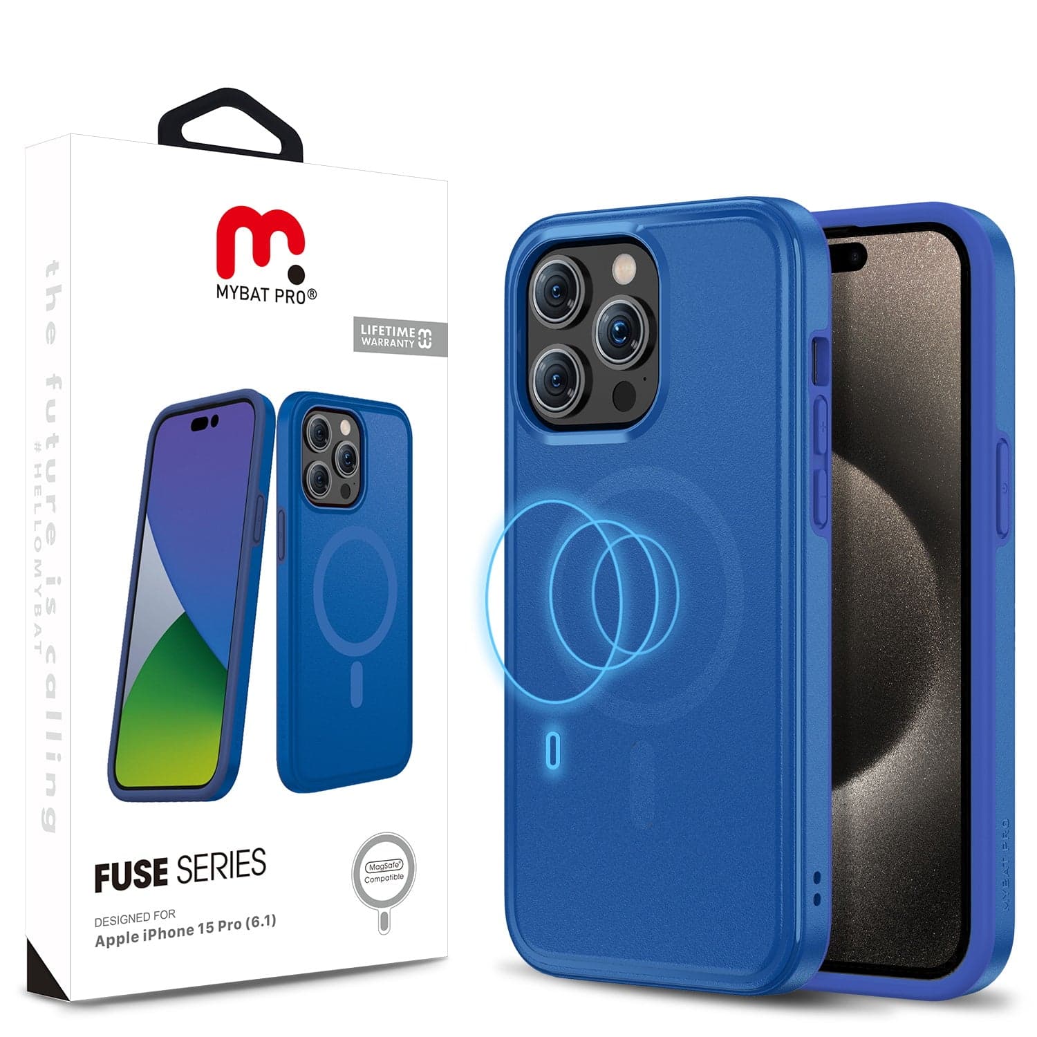MYBAT Pro Fuse Case for Apple iPhone 15 Pro (Blue)