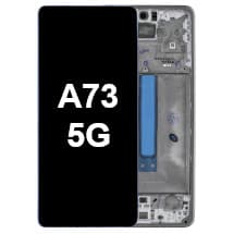 OLED & Frame Assembly for Samsung Galaxy A73 5G (Awesome White) [Aftermarket]
