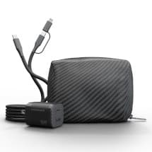 HyperGear 30W USB C Charger & Cable Travel Set (Carbon Fiber)