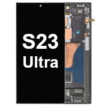 OLED & Frame Assembly for Samsung Galaxy S23 Ultra (Phantom Black) [Aftermarket]