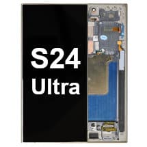 OLED & Frame Assembly for Samsung Galaxy S24 Ultra (Titanium Yellow) [Full-Size Aftermarket]