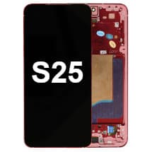 OLED & Frame Assembly for Samsung Galaxy S25 (Coralred) [Full-Size Aftermarket]