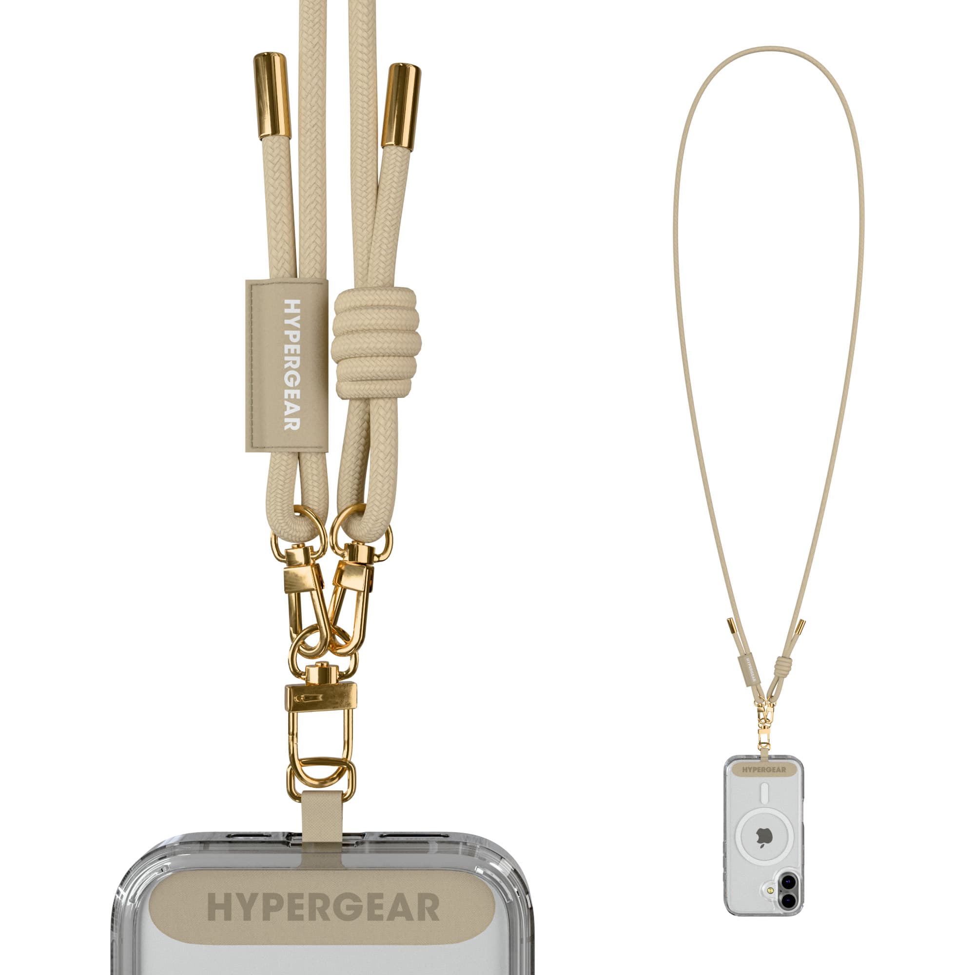 HyperGear Universal Braided Rope Crossbody Strap (Sand)