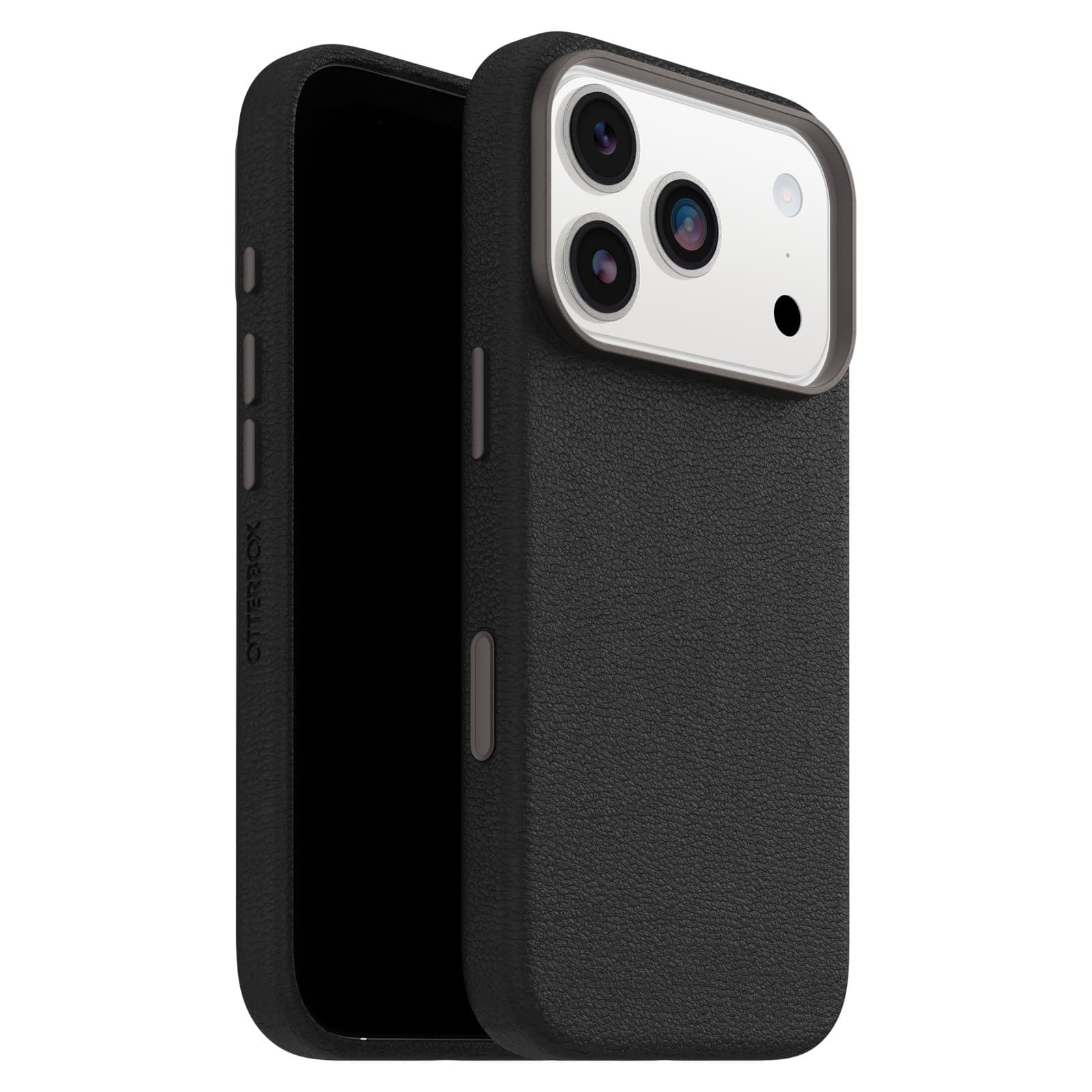 OtterBox Symmetry Cactus Leather Case for Apple iPhone 17 Pro & 18 Pro (Noir Ash)