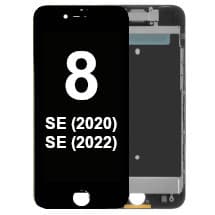 Complete LCD & Frame Assembly for Apple iPhone 8 & SE (2020 & 2022) (Black) [Evolve]