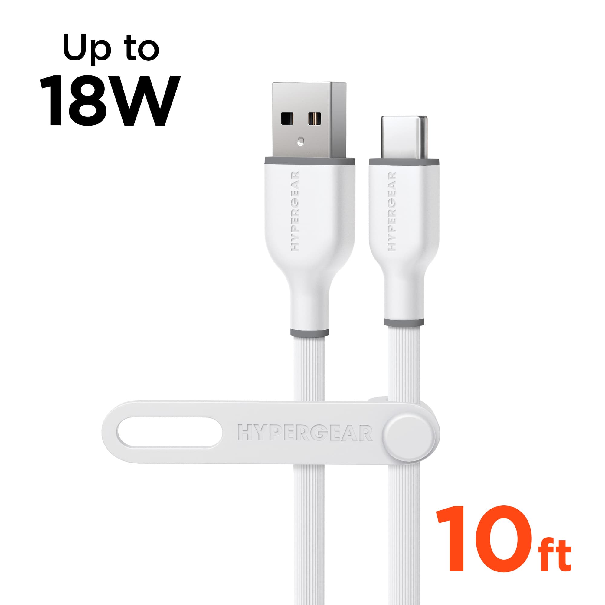 HyperGear 10ft Flexi Pro Charge USB C Cable (White)