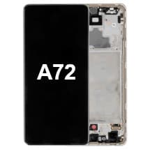 OLED & Frame Assembly for Samsung Galaxy A72 (Awesome White) [Premium]