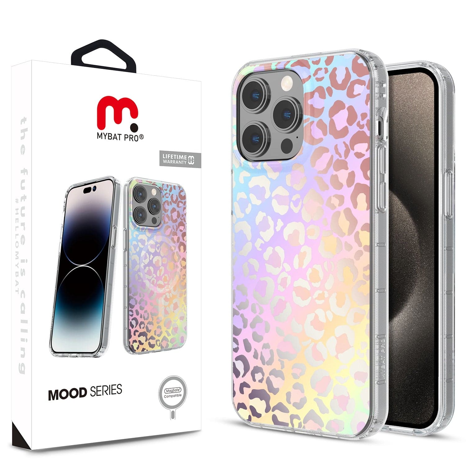 MYBAT Pro Mood Case for Apple iPhone 15 Pro (Holographic Leopard)