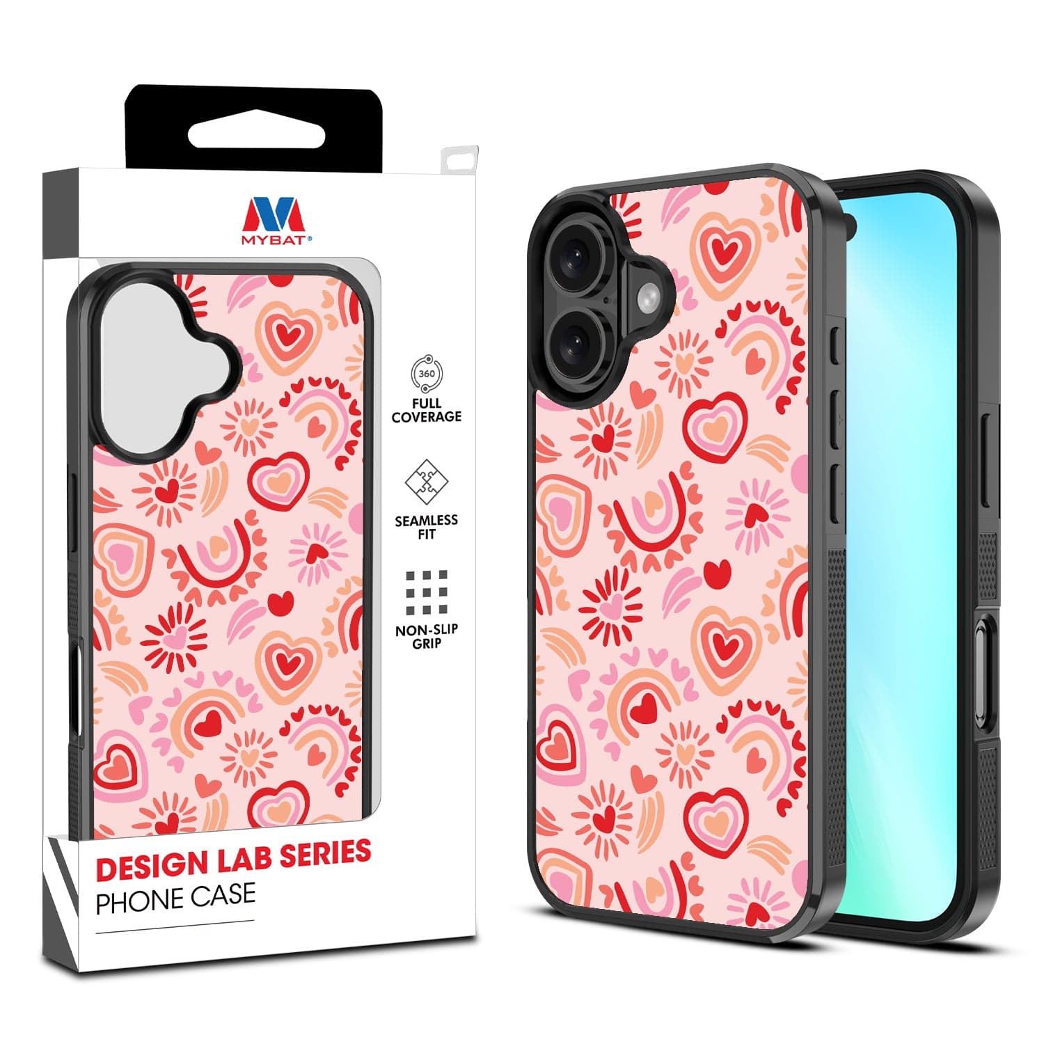 MYBAT Design Lab Case for Apple iPhone 16 (Beaming Love)