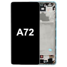 OLED & Frame Assembly for Samsung Galaxy A72 (Awesome Blue) [Premium]
