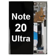OLED & Frame Assembly for Samsung Galaxy Note 20 Ultra (Mystic White) [Full-Size Aftermarket]
