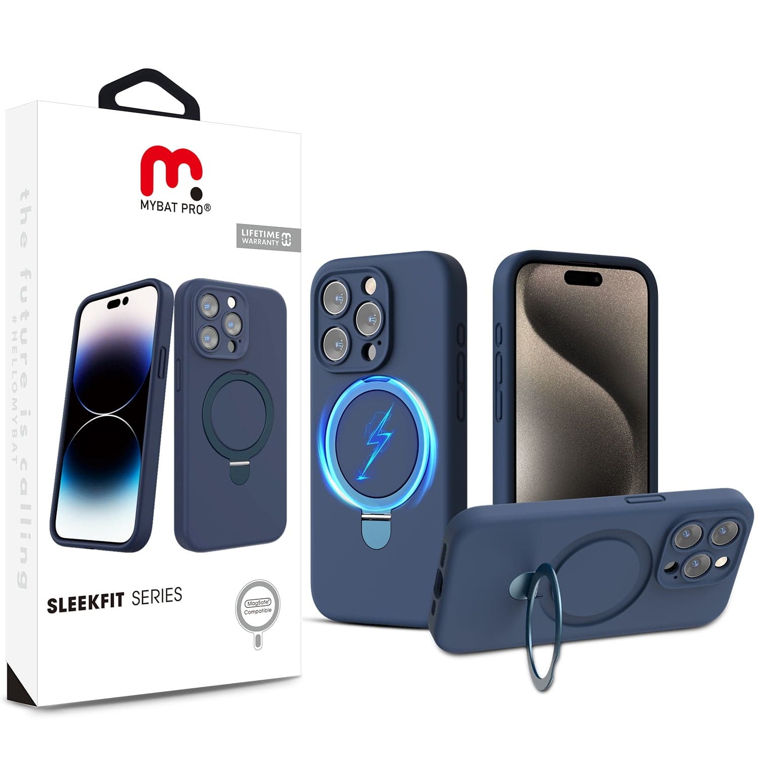 MYBAT Pro SleekFit Case for Apple iPhone 15 Pro (Blue)
