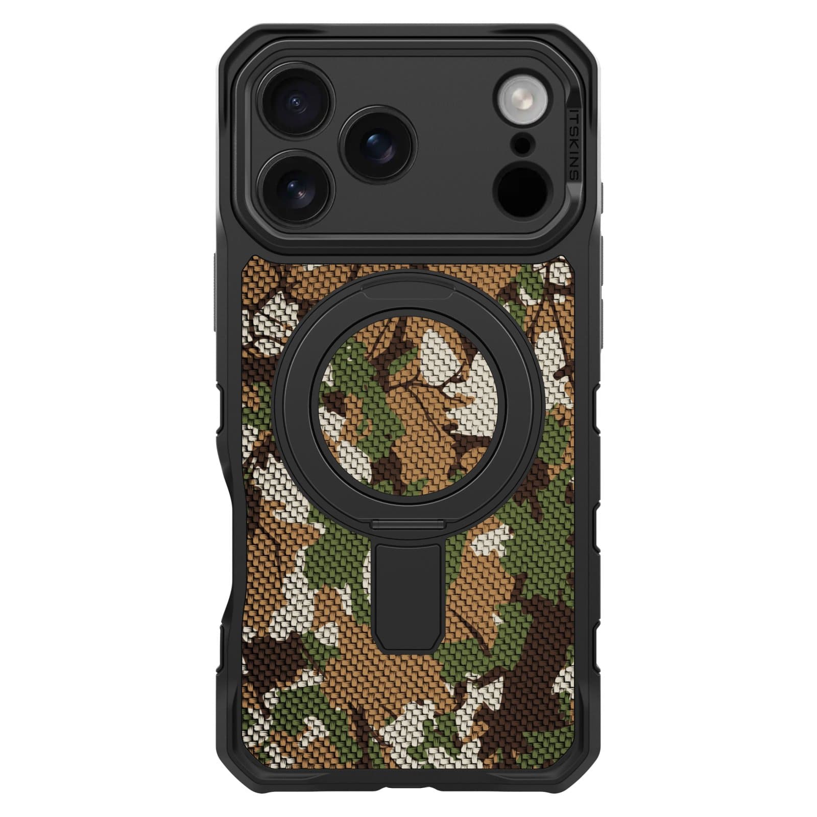 ITSKINS Supreme R Stand Nylon Case for Apple iPhone 17 Pro Max & 18 Pro Max (Camouflage)