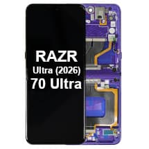 Inner OLED & Frame Assembly for Motorola RAZR Ultra (2026) & 70 Ultra (Orient Blue) [Genuine OEM]