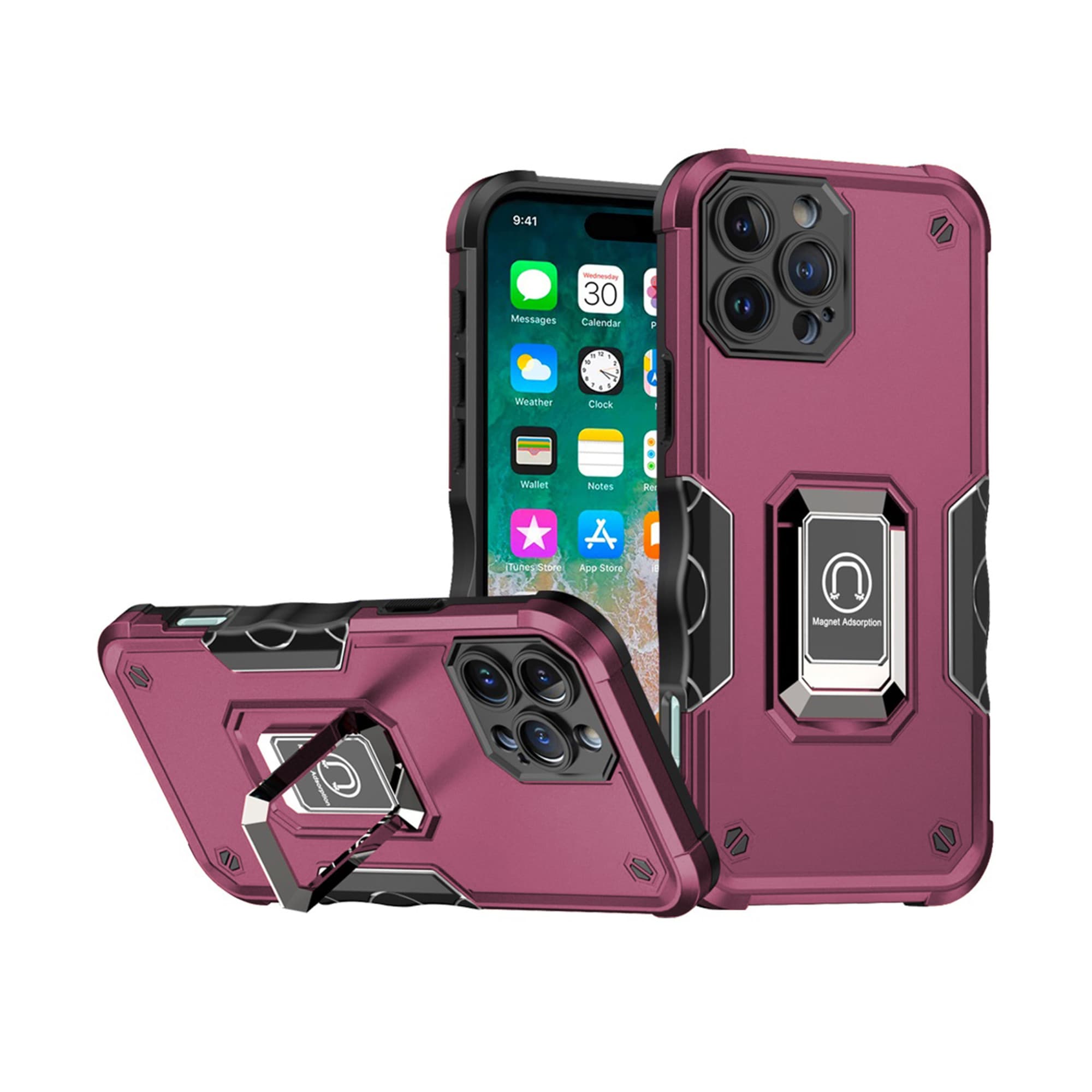 CLICK Pro Case for Apple iPhone 16 Pro (Burgundy)