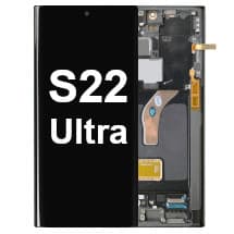 OLED & Frame Assembly for Samsung Galaxy S22 Ultra (Graphite, Sky Blue, & Red) [Premium]