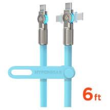 HyperGear 6ft Chunky180 Rugged USB C to USB C Cable (Sky Blue)