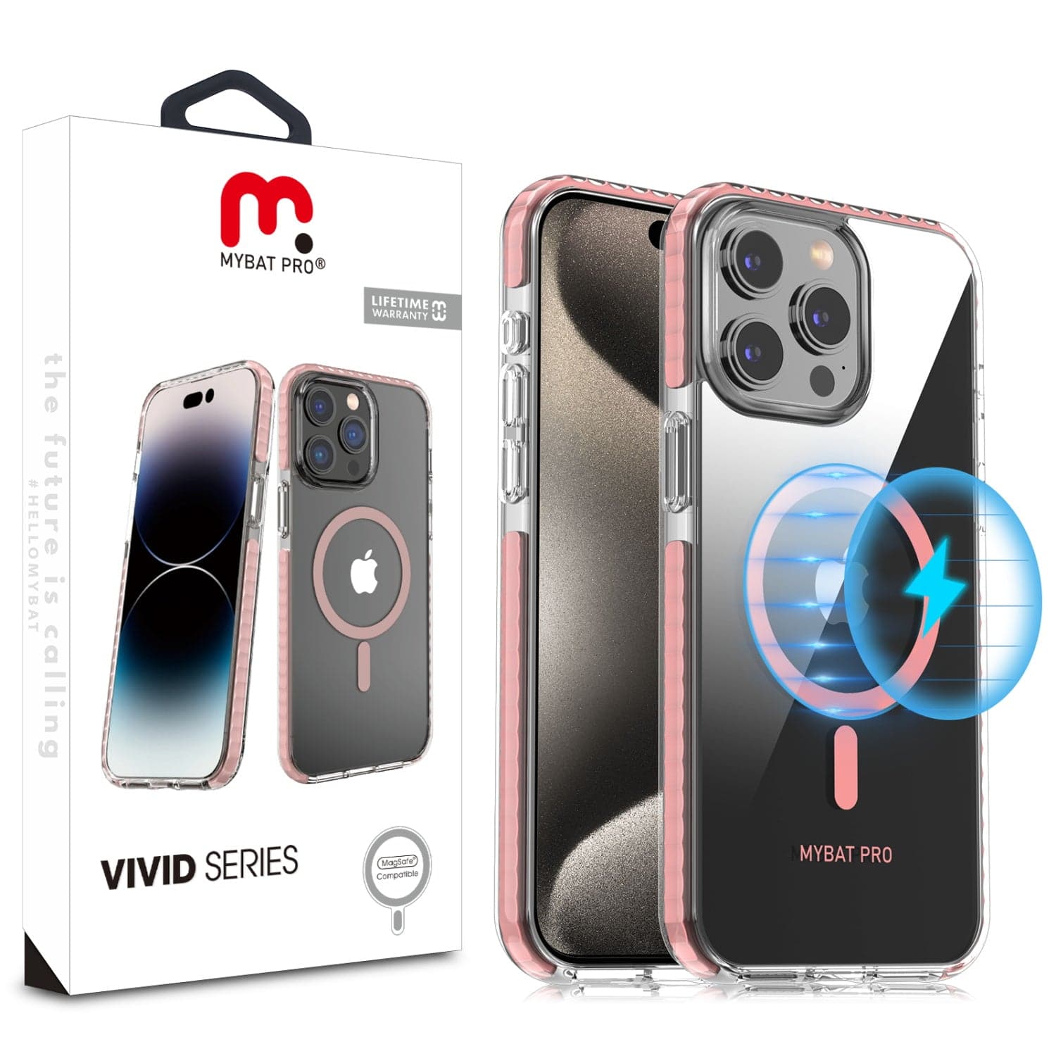 MYBAT Pro Vivid Case for Apple iPhone 15 Pro (Pink)