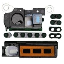 Speaker & Microphone Bracket & Mesh Set for Apple iPhone 15 Pro Max (Black Titanium) (10 Pack)