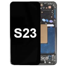 OLED & Frame Assembly for Samsung Galaxy S23 (Phantom Black) [Full-Size Aftermarket]
