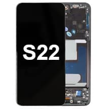 OLED & Frame Assembly for Samsung Galaxy S22 (Phantom Black) [Full-Size Aftermarket]