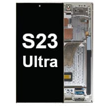 OLED & Frame Assembly for Samsung Galaxy S23 Ultra (Cream) [OEM Service Pack]