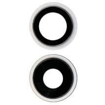 Glass Camera Lenses & Bezel Set for Apple iPhone 12 & 12 Mini (White) [Aftermarket] (10 Pack)