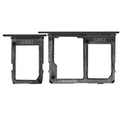 SIM & microSD Card Tray Set for Samsung Galaxy A6 & A6+ (Dual, Black)