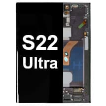 OLED & Frame Assembly for Samsung Galaxy S22 Ultra (Phantom Black) [Aftermarket]
