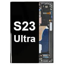 OLED & Frame Assembly for Samsung Galaxy S23 Ultra (Graphite & Red) [Full-Size Aftermarket]